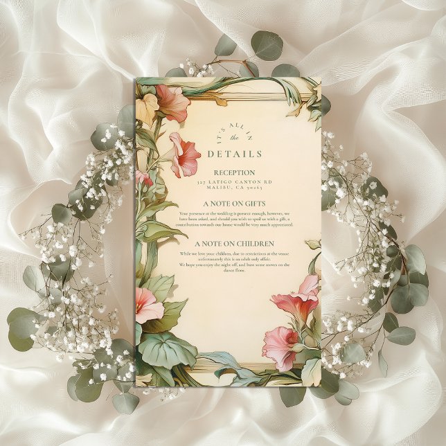 Blush Vine Frame wedding Enclosure Card (Creator Uploaded)