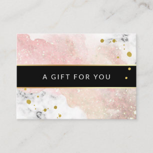 Blush Watercolor and Marble Gift Certificate