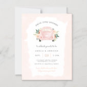 Blush Watercolor Car Girl Drive Thru Baby Shower Magnetic Invitation (Front)