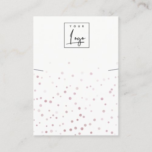 Blush Watercolor Confetti Band Necklace Display  Business Card