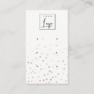 Blush Watercolor Confetti Logo 3 Earring Display Business Card