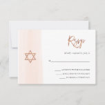 Blush Watercolor | Faux Rose Gold Bat Mitzvah RSVP Card<br><div class="desc">This trendy Bat Mitzvah rsvp response card features a blush pink watercolor look,  with faux rose gold modern handwritten script and Star of David.</div>