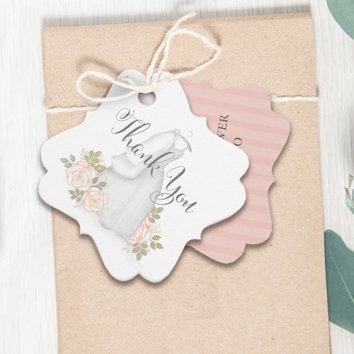 Blush Watercolor Favor Bridal Shower Thank You Favor Tags