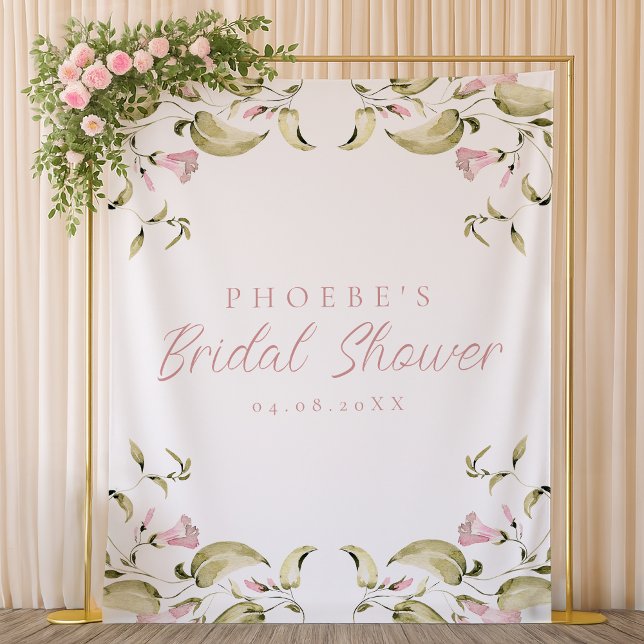 Blush Watercolor Floral Bridal Shower Backdrop (Creator Uploaded)