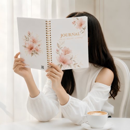 Blush Watercolor Floral Journal Hardcover