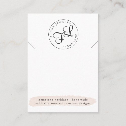 Blush Watercolor Necklace Display Card