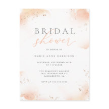 Blush Watercolor Script & Gold Dust Bridal Shower