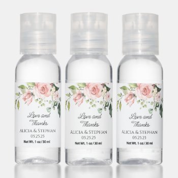 Blush Wedding Hand Sanitizer Favors by AnnounceIt at Zazzle