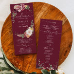 Blush Wedding Program Rustic Country Boho<br><div class="desc">Everyone will love reading the details of your wedding with this beautiful wedding program!
Easily edit to create your own unique ceremony program!


See the entire Country Boho collection for more matching items.</div>