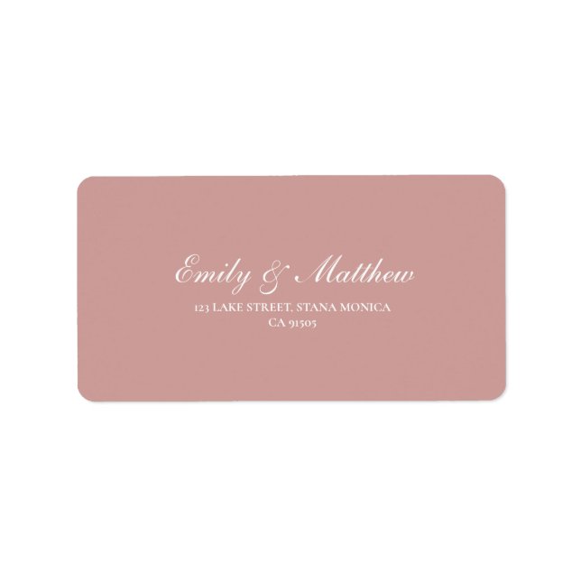 Blush Wedding Return Address Labels (Front)