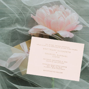 Blush Wedding Rose Gold Foil  Invitation