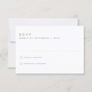 Blush Wedding RSVP Card