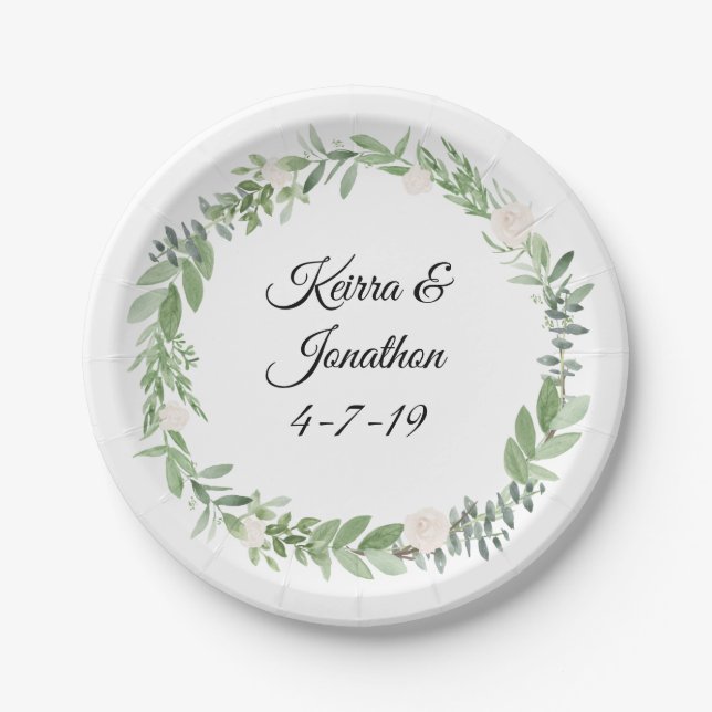 Blush Wedding Shower plates (Front)