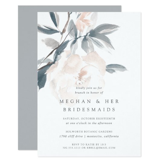 blush whisper bridesmaids brunch invitation zazzle com