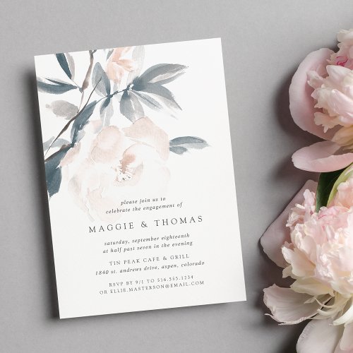 Blush Whisper Engagement Party Invitation