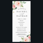 Blush White Bloom Floral Wedding Program<br><div class="desc">Elegant Wedding Program Card featuring painted watercolor flowers in blush pink,  white and green foliage.  For more advanced customization of this design,  Please click the "Customize" button. Matching items are also available.</div>