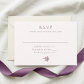 Blush White & Burgundy | Elegant Floral Wedding RSVP Card