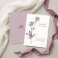 Blush White & Dusty Mauve | Elegant Floral Wedding Invitation