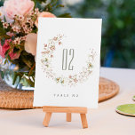 Blush White Rustic Meadow Floral Wreath Wedding  Table Number<br><div class="desc">If you need any further customisation please feel free to message me on yellowfebstudio@gmail.com.</div>