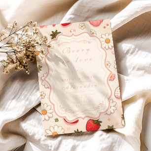 Blush Wildflower Berry Bridal Shower Invitation