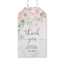 Blush winter thank you  gift tags