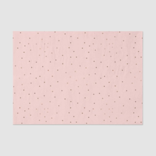 Blush with Rose Gold Polka Dot Tissue Paper (Front)