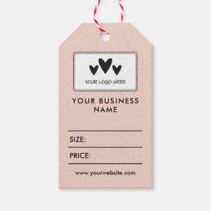 Blush Your Logo Social Media Price Gift Tags