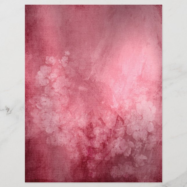Blushed Red Scrapbook Paper (Front)
