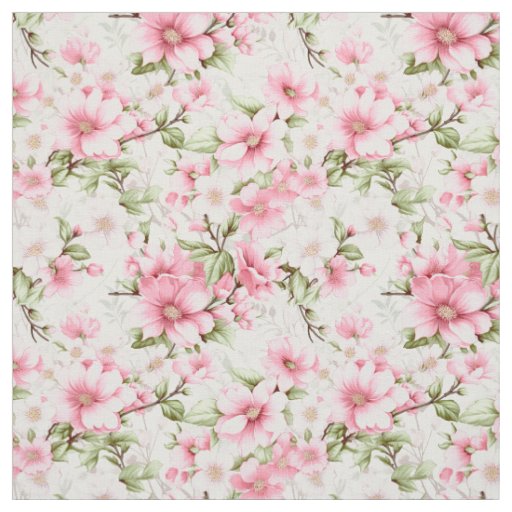 Blushing Blooms: A Symphony of Pink Flowers Fabric