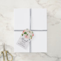 Blushing Blooms Bridal Shower Favor Tag