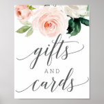 Blushing Blooms Gifts and Cards Sign<br><div class="desc">Help your guests easily find the gift table with this lovely sign!</div>