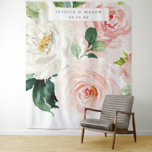 Blushing Blooms Large Wedding Backdrop Photo Booth