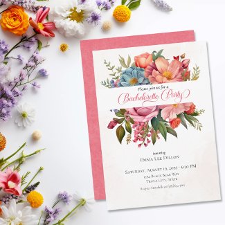 Blushing Blooms Watercolor Bachelorette Party