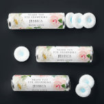 Blushing Blooms Watercolor Floral Breath Savers® Mints<br><div class="desc">Easily customize the wording for any event! Click the "click to customize further" to edit the layout and wording more!</div>