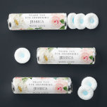 Blushing Blooms Watercolor Floral Breath Savers® Mints<br><div class="desc">Easily customize the wording for any event! Click the "click to customize further" to edit the layout and wording more!</div>