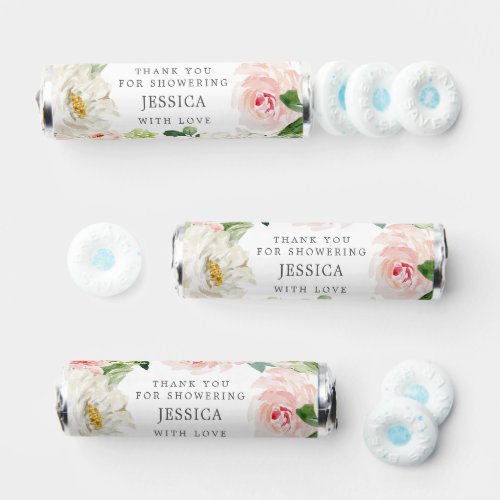 Blushing Blooms Watercolor Floral Breath Savers Mints