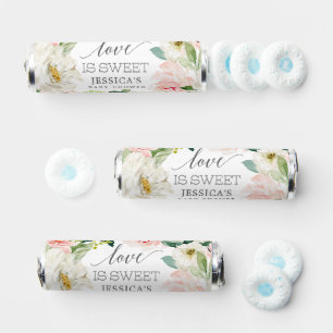Blushing Blooms Watercolor Floral Love is Sweet Breath Savers® Mints