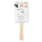 Blushing Blooms Wedding Program Fan