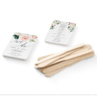 Blushing Blooms Wedding Program Fan