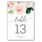 Blushing Blooms Wedding Table Numbers Double Sided