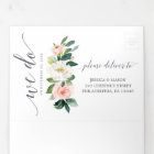 Blushing Blooms Wedding Tri-Fold Invitations RSVP