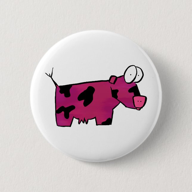 Blushing Bolvine Pinback Button (Front)