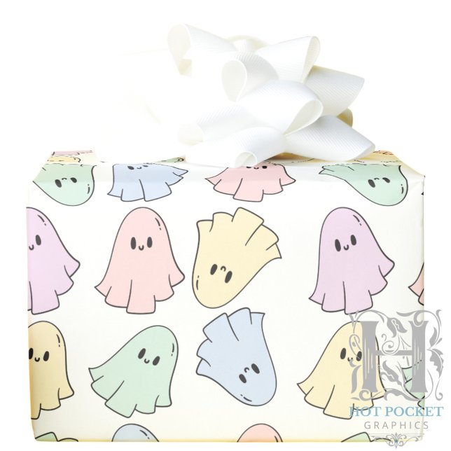 Blushing Boos Ghost Gift Wrapping Paper (Creator Uploaded)