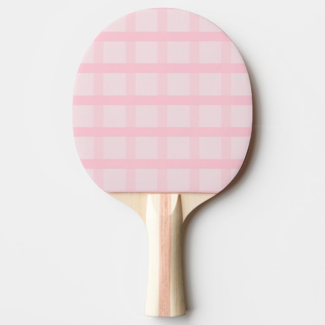 Blushing Bride And Tea Rose Pink Gingham Pattern Ping Pong Paddle (Front)