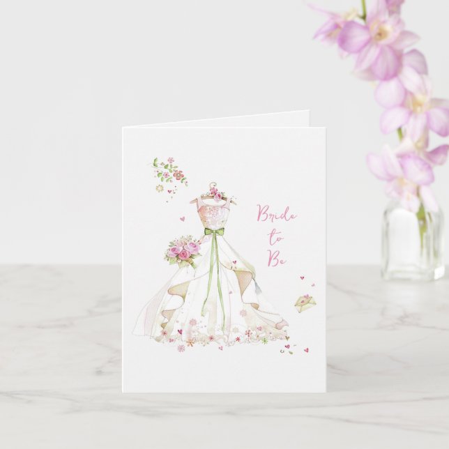 Blushing Bride in Bloom Bride to Be Card (Orchid)