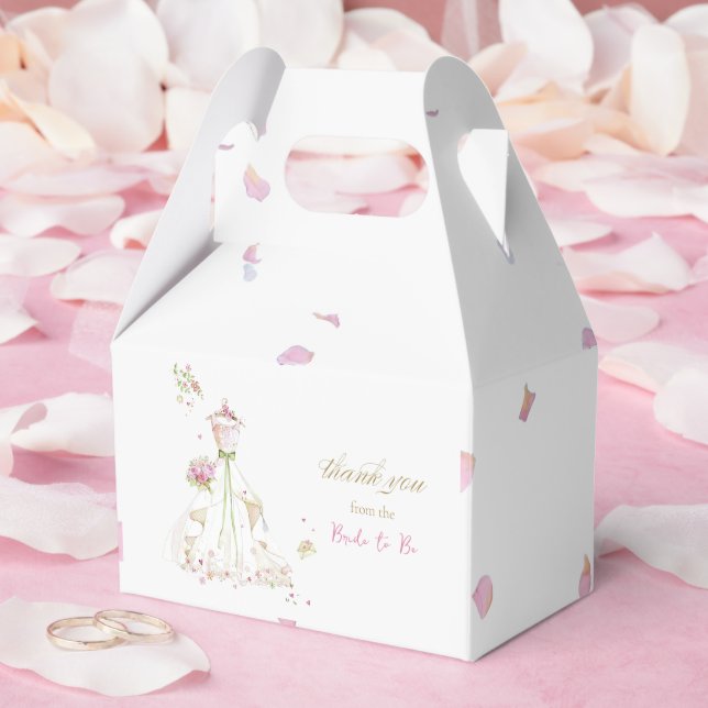 Blushing Bride in Bloom Bride to Be Favor Boxes (Wedding)