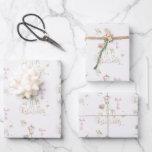 Blushing Bride in Bloom Bride to Be Wrapping Paper Sheets<br><div class="desc">A lovely pink and cream wedding dress wrapped in blossoms and hearts brings elegance and romance to invitations,  signs,  and favors for a memorable bridal shower.</div>