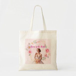 Blushing Bride Tote: Elegant Floral Design" Tote Bag
