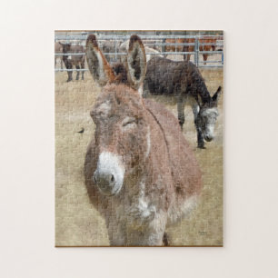 Blushing Burro & Wild Birds - Animal Lovers Jigsaw Puzzle