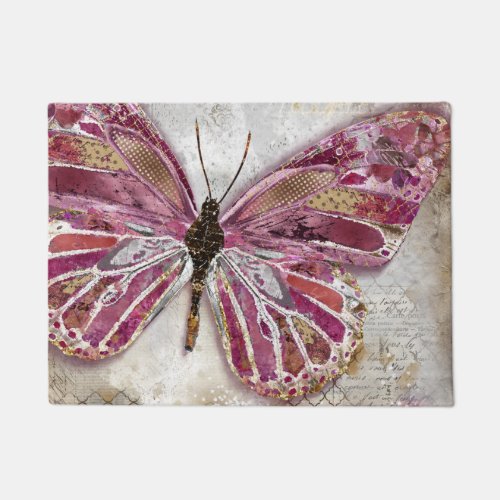 Blushing Butterfly Doormat